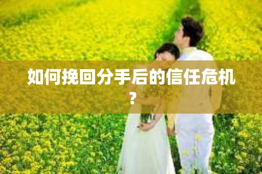 如何挽回分手后的信任危机？