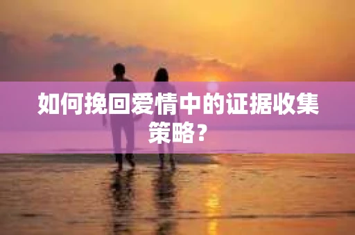 如何挽回爱情中的证据收集策略？