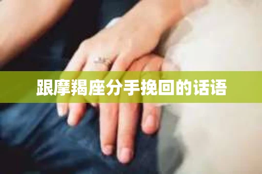 跟摩羯座分手挽回的话语