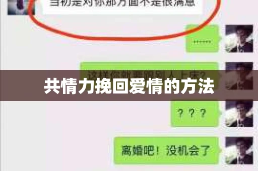 共情力挽回爱情的方法
