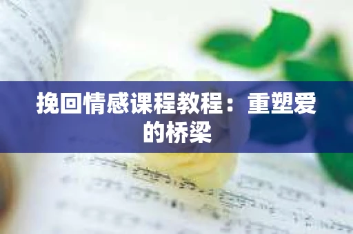 挽回情感课程教程：重塑爱的桥梁