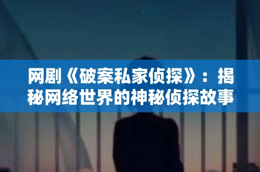 网剧《破案私家侦探》：揭秘网络世界的神秘侦探故事