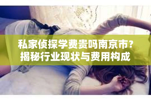 私家侦探学费贵吗南京市？揭秘行业现状与费用构成