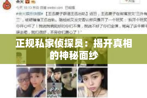 正规私家侦探员：揭开真相的神秘面纱