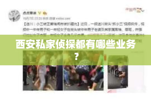 西安私家侦探都有哪些业务？