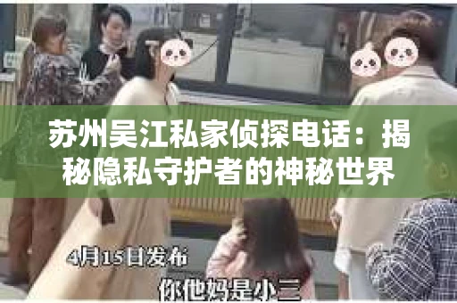苏州吴江私家侦探电话：揭秘隐私守护者的神秘世界
