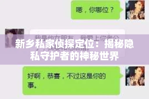 新乡私家侦探定位：揭秘隐私守护者的神秘世界
