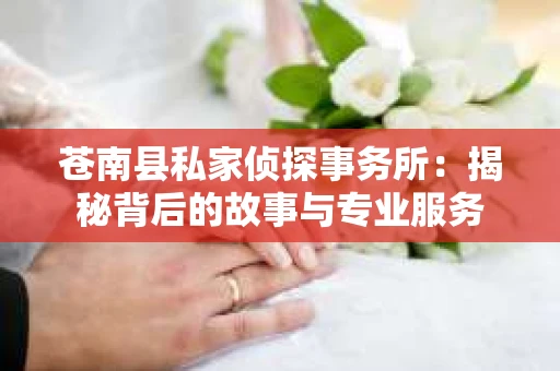 苍南县私家侦探事务所：揭秘背后的故事与专业服务