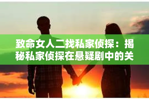 致命女人二找私家侦探：揭秘私家侦探在悬疑剧中的关键作用