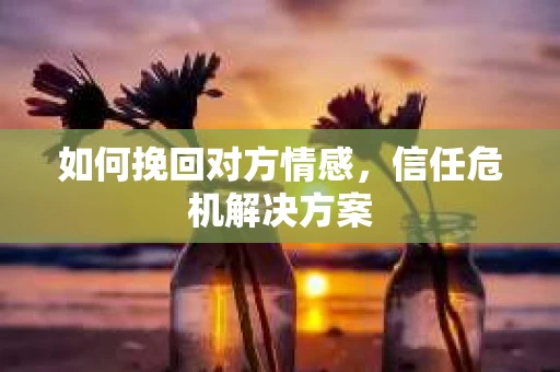 如何挽回对方情感，信任危机解决方案